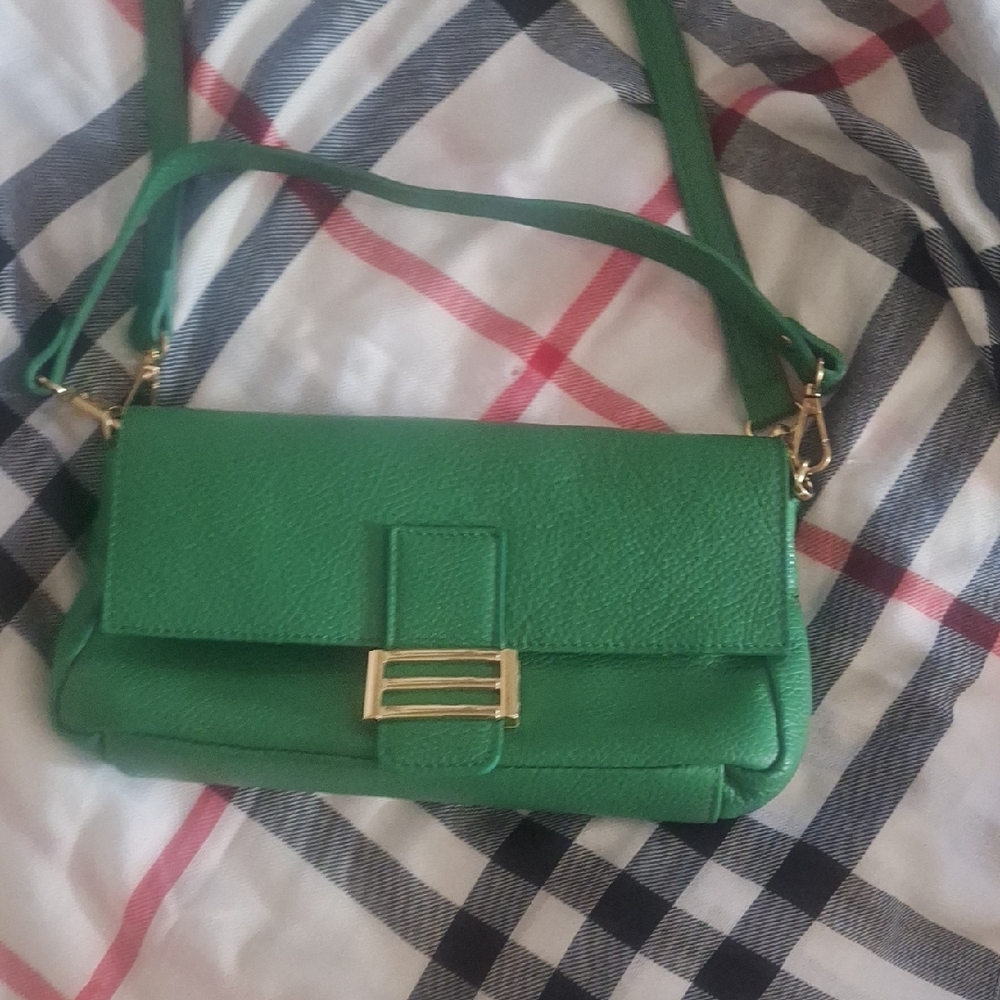 Green Leather Shoulder Bag